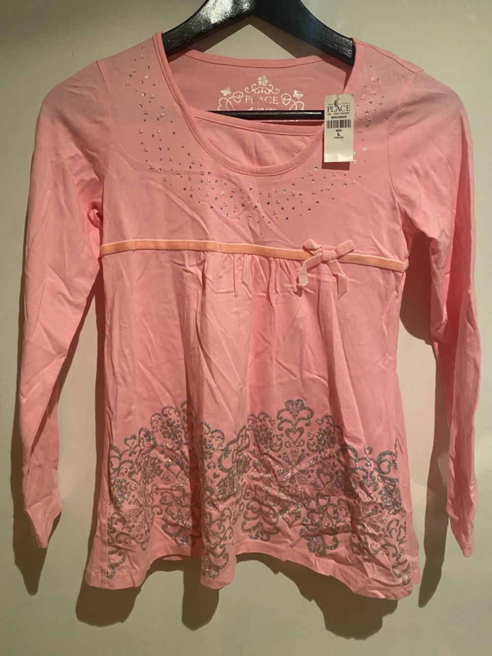 The Children's Place Light Pink Embellished Long Sleeve Top